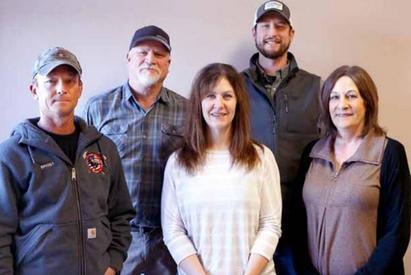 QM Appraisal team — Left to right front row: Owners Jason & Tasa Brost, Penny Gandall. Back row: Steve Webster and Alan Kritscher.